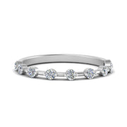 Thin Spaced Out Stack Wedding Band